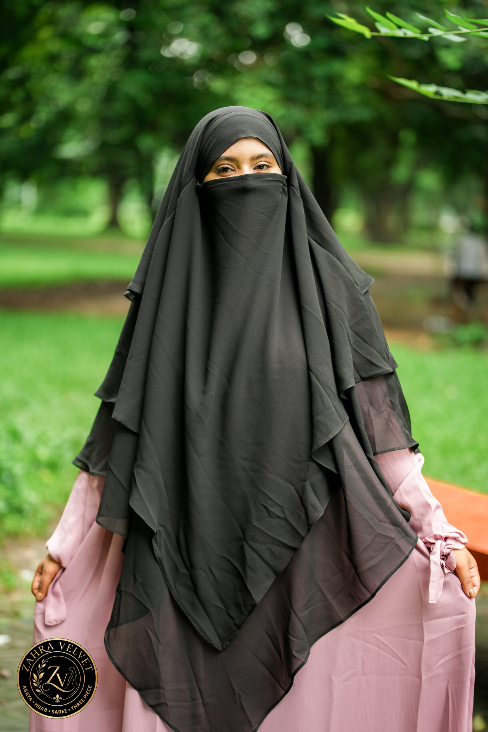 black three layer ready hijab - Image 4