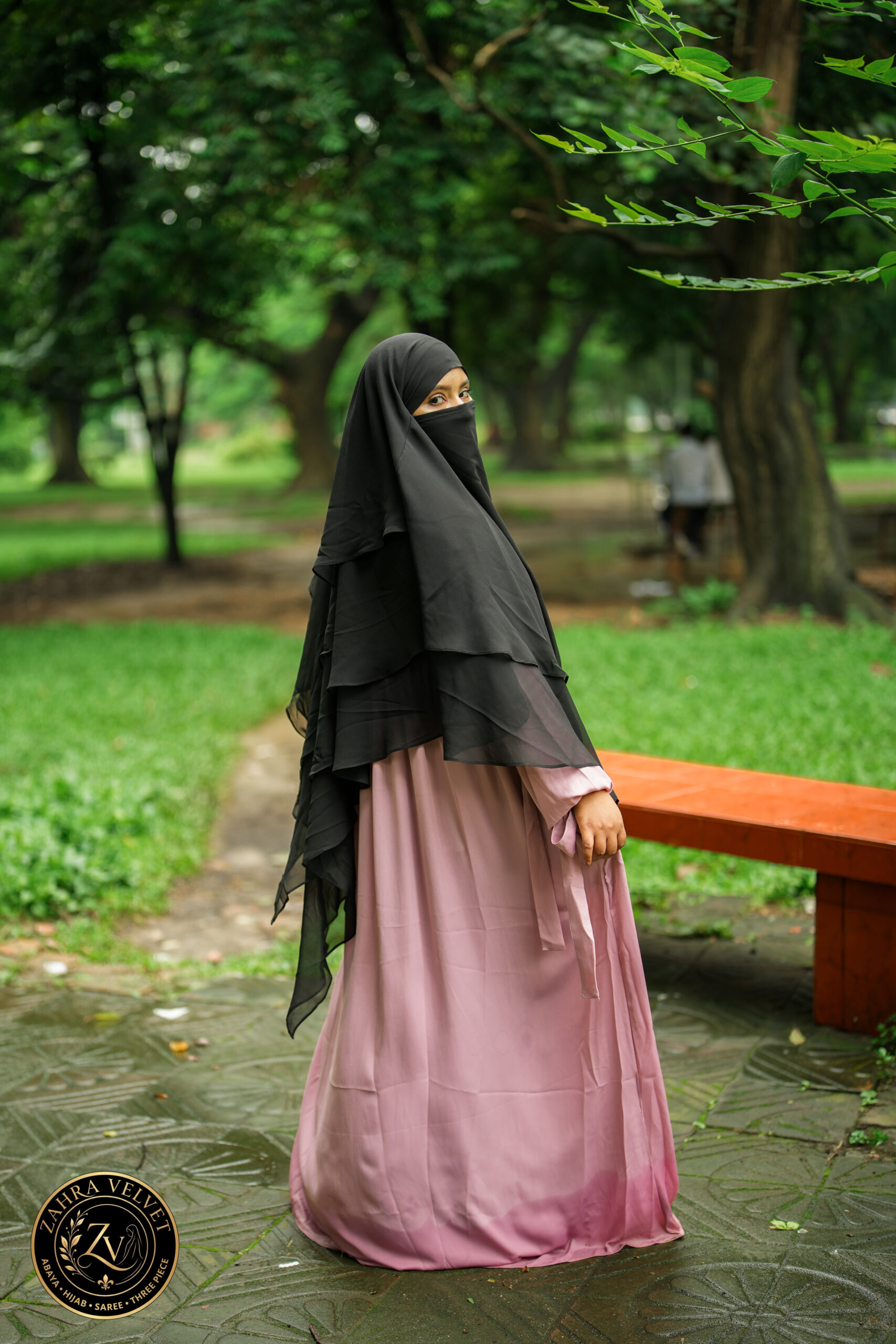 black three layer ready hijab - Image 3